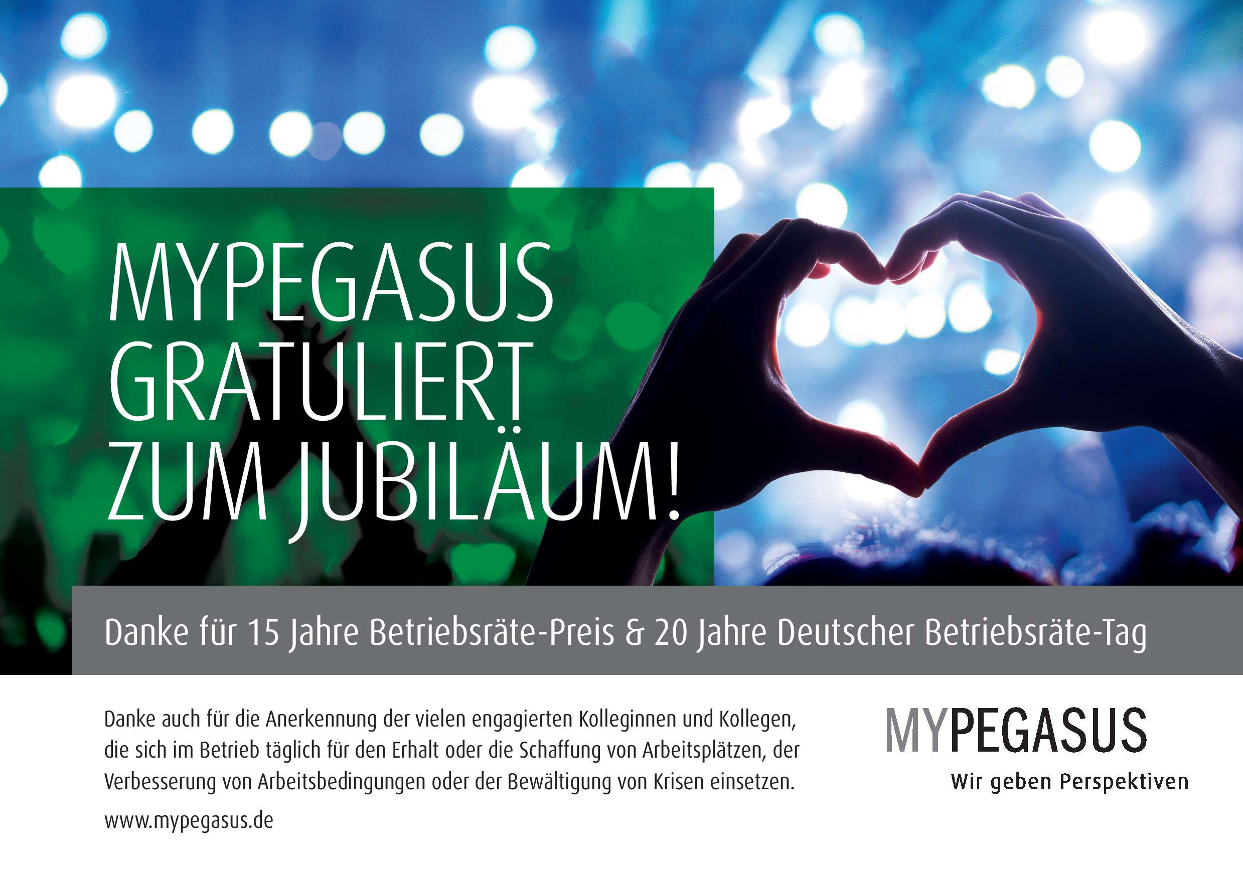 MYPEGASUS 20 Jahre Deutsche Betriebsräte-Tag